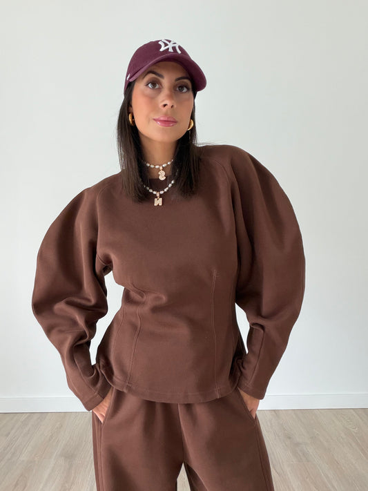 Olivia Sweat set - CHOCO