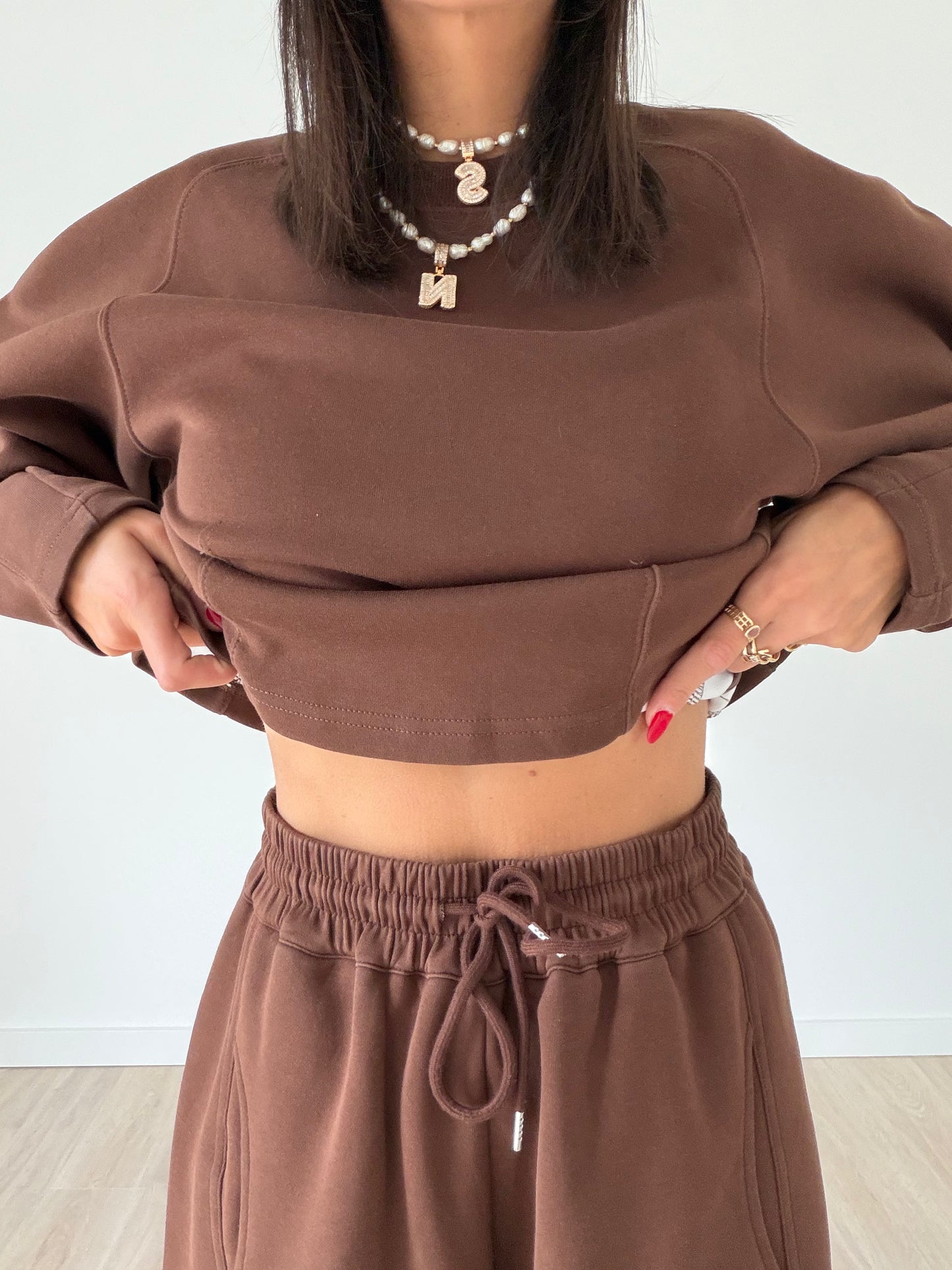 Olivia Sweat set - CHOCO