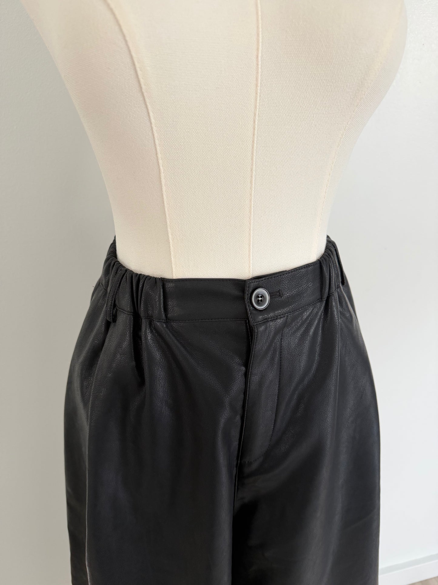 Naomi High-Waisted Faux-Leather Pants