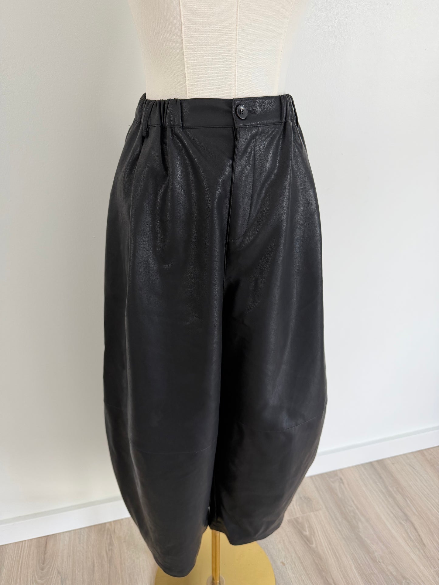 Naomi High-Waisted Faux-Leather Pants