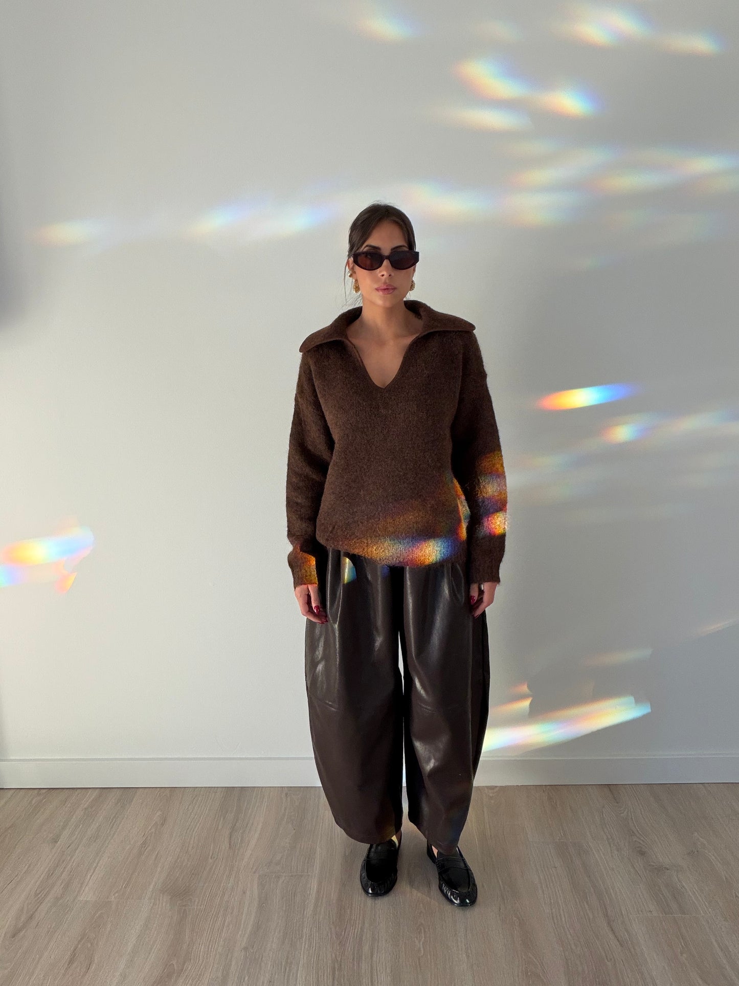 Naomi High-Waisted Faux-Leather Pants