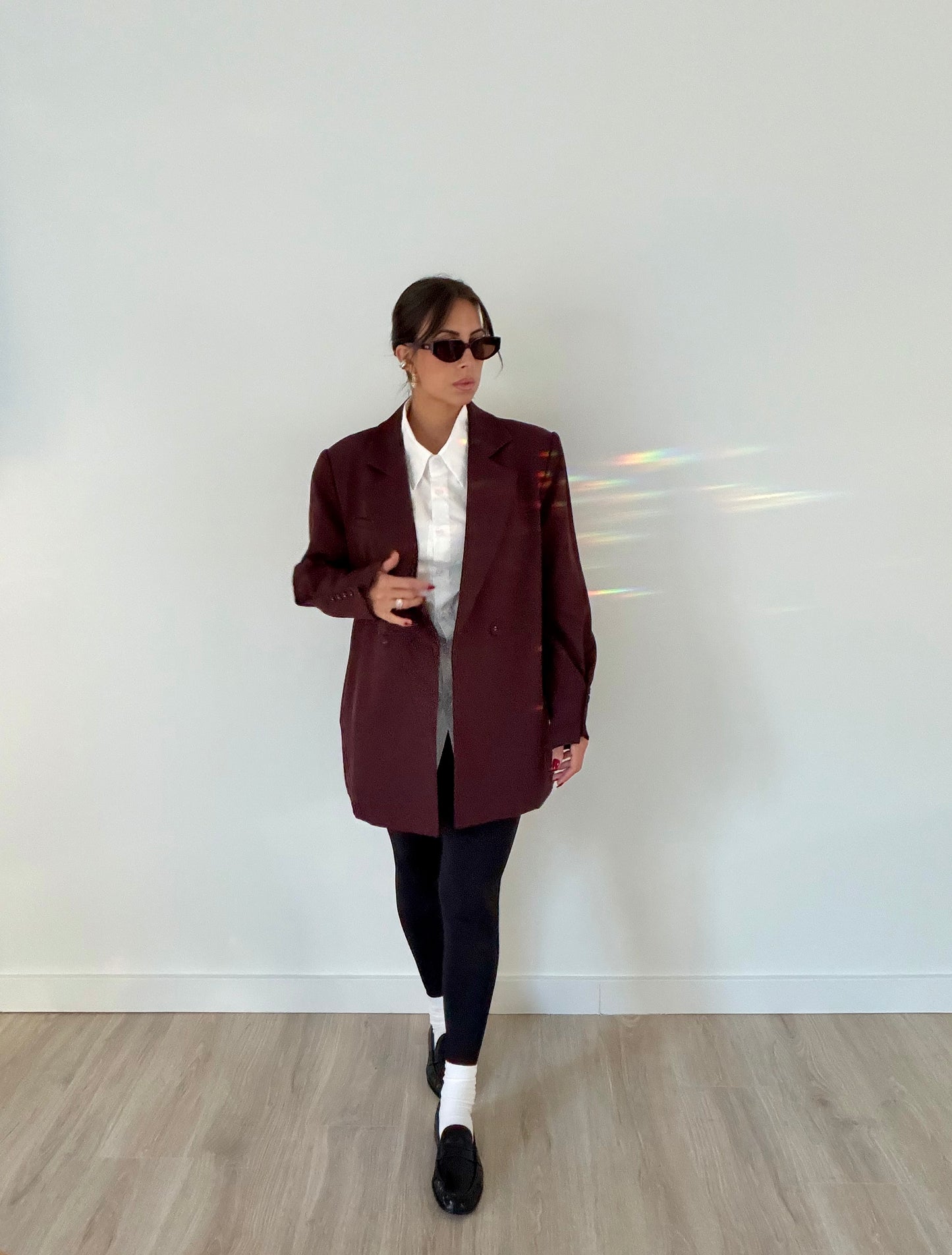Maria Burgundy Pants & Blazer Set
