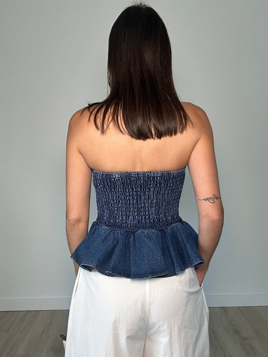 Blue Denim Bustier
