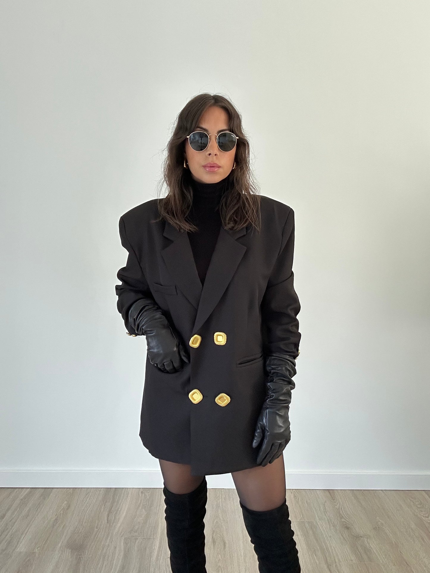 “Julia” Oversized Blazer with Open Back