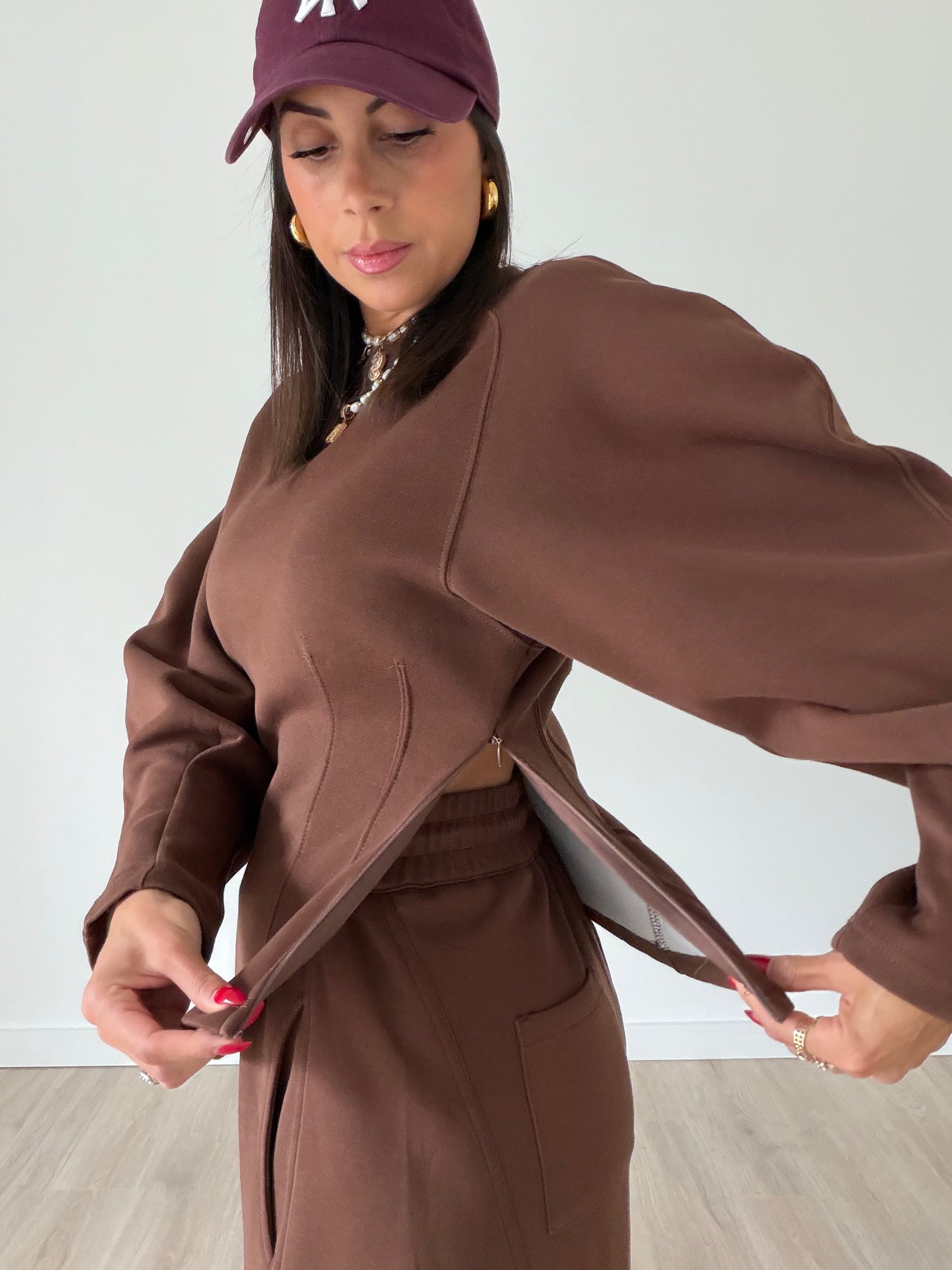 Olivia Sweat set - CHOCO