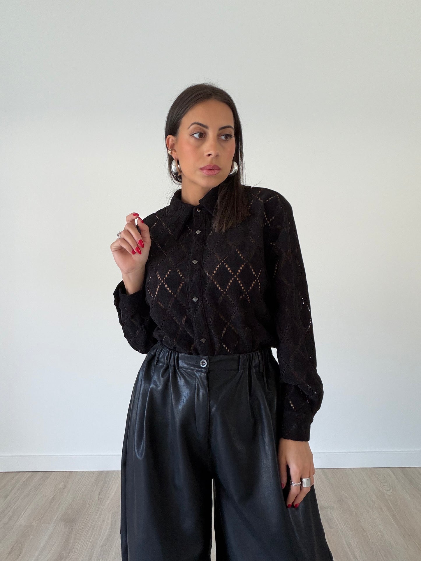 Pina Suede Button-Up Shirt