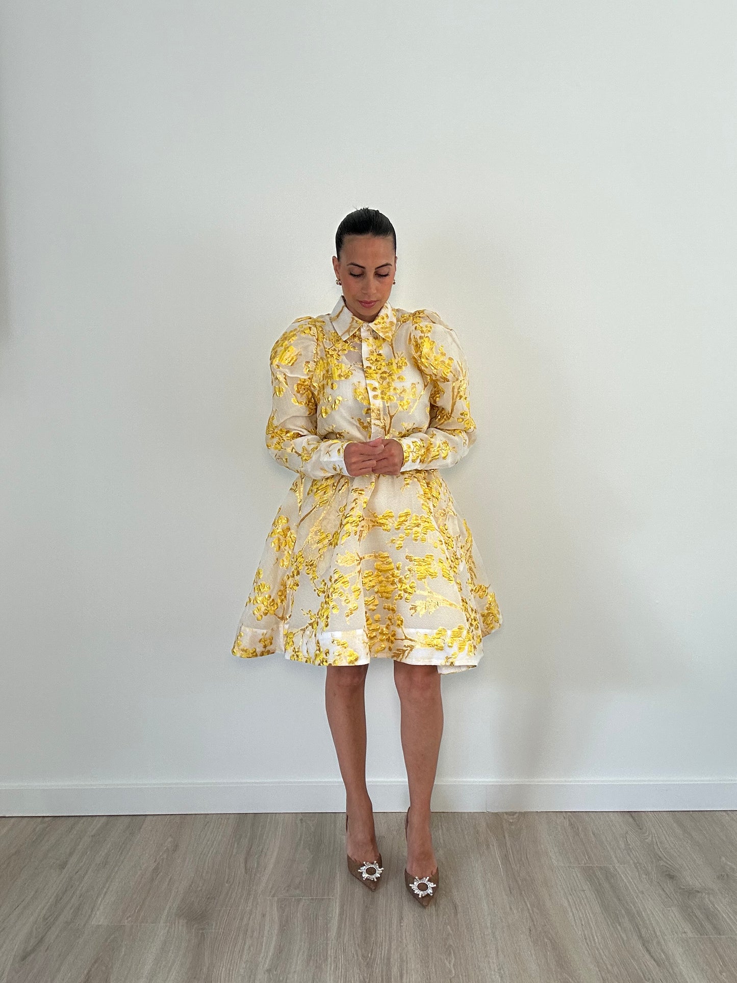 Ivory & Yellow Gold Lurex 3-Piece Set