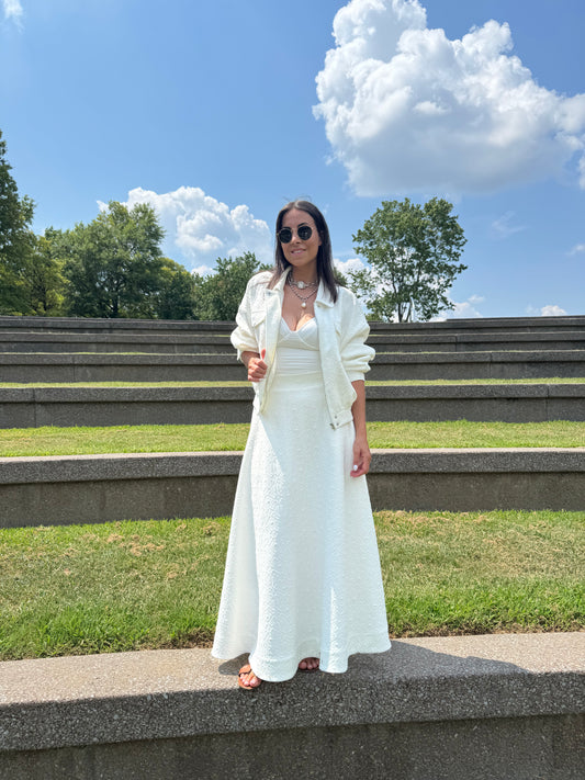 Embossed Bomber Jacket